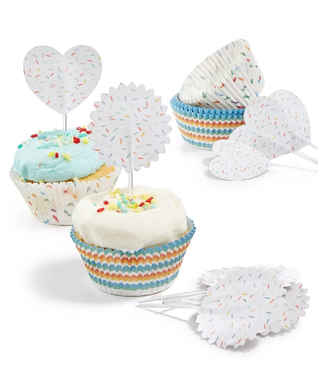 Martha Stewart Collection Cupcake Liners & Toppers 48 Liners & 48 Toppers