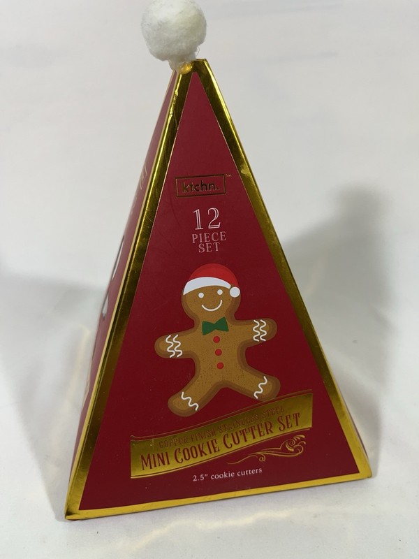Kichn CHRISTMAS Mini Cookie Cutter 12 Piece Set 2.5" Ea Stainless Steel NEW gallery