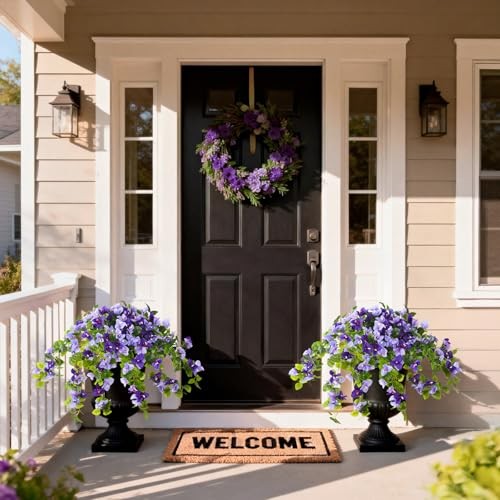 Faux Bougainvillea Artificial Flowers Plants for Outdoor Spring 2 Pcs Mix 1 gallery