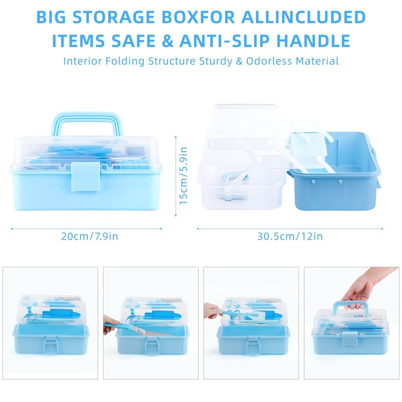 238 PCS Cake Decorating Kit Baking Accessory Spatula Piping Bag Tip Set Blue gallery