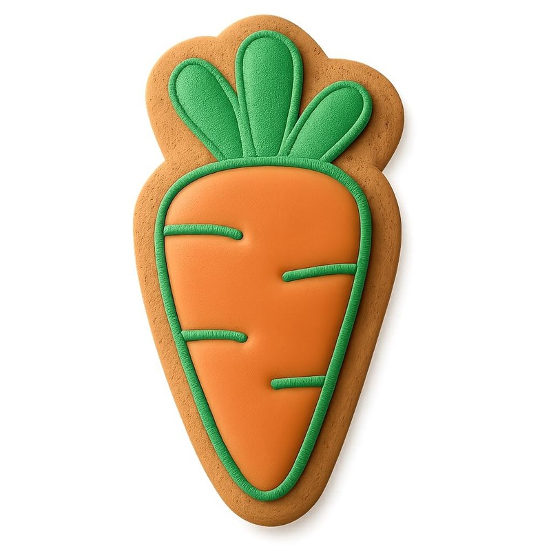 Organic Carrot Cookie Cutter & Stamp – 2.7×4