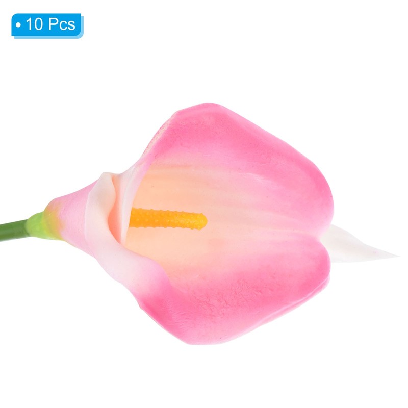 10Pcs 13" Artificial Calla Lily Flowers Floral Bouquet Decor, Pink gallery