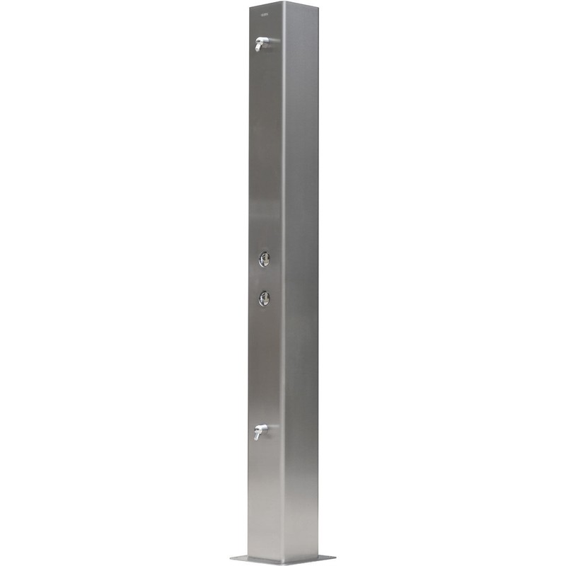 84″ Outdoor Water Shower 2 Nozzles and 2 Push Buttons Stainless Steel