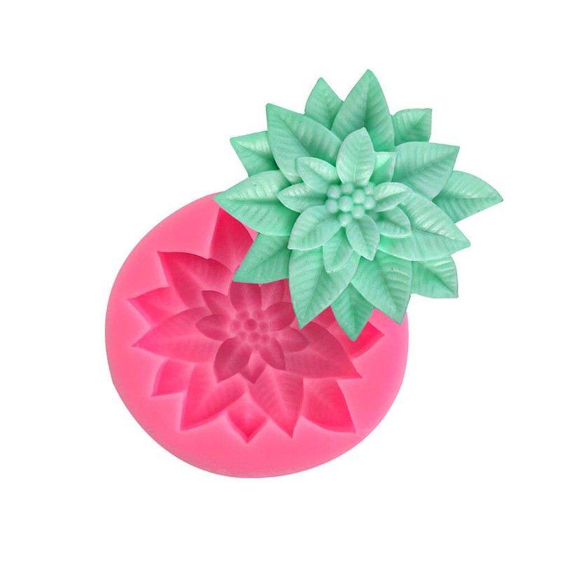 Poinsettia Christmas Flower Silicone Sugarcraft Mold Resin Tools Cupcake Fondant gallery