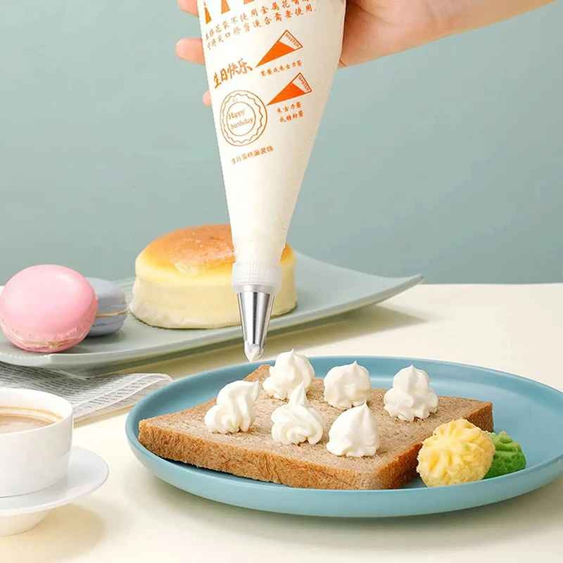10Pcs Transparent Disposable Icing Pastry Piping Bags Cake Decorating Bags 16in gallery