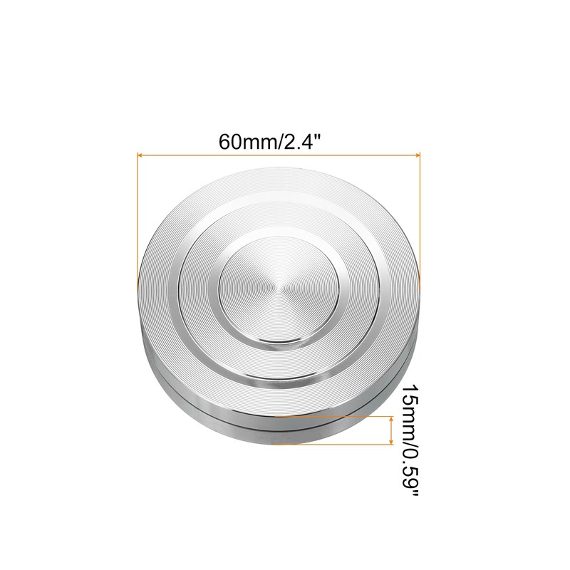 2.4" Rotating Swivel Stand with Steel Ball Lazy Susan Two Sided Groove 0.59" gallery