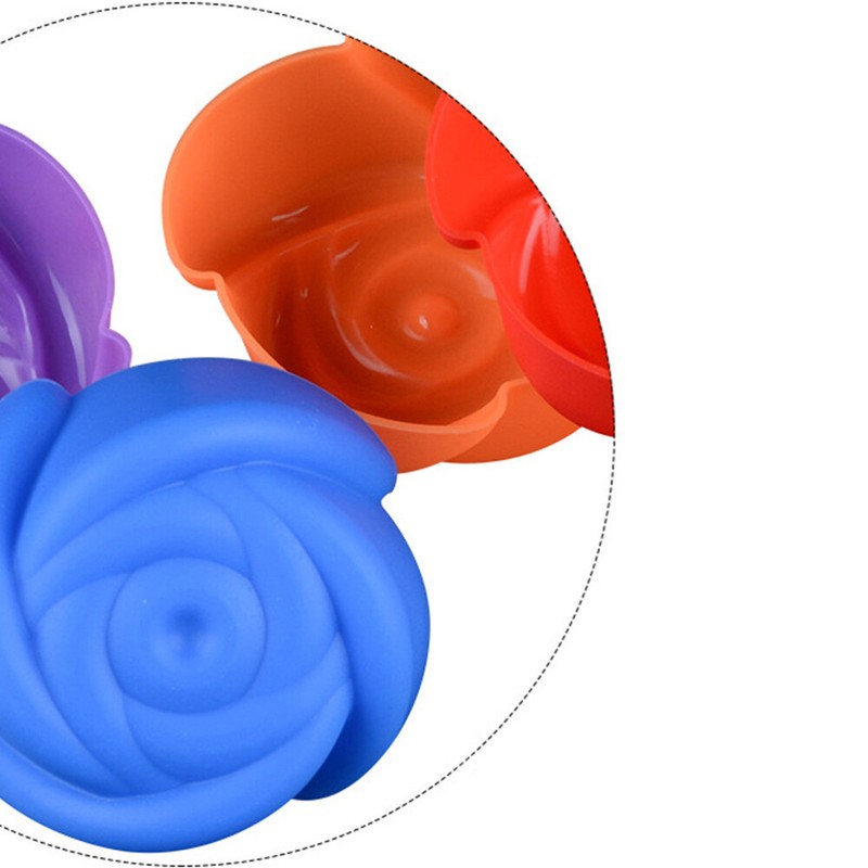 12PCS Rose Muffin Cup Pudding Jelly Gel Mould Cake Mold Sugar Craft Mould gallery