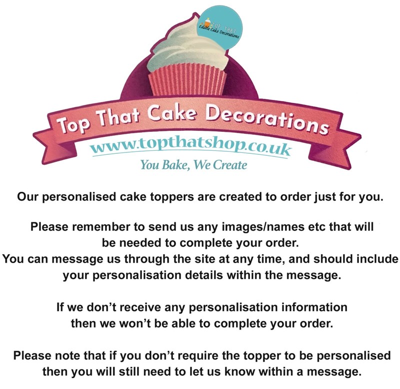 PERSONALISED Cake Topper White Horse Pony Animal Edible Icing 7-8" Circle gallery