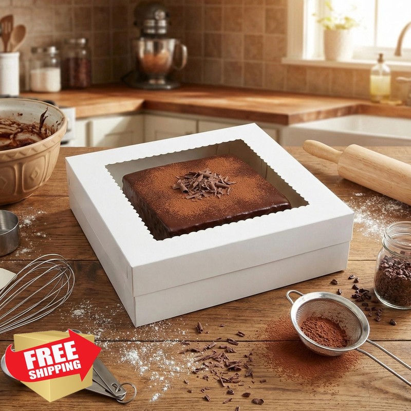 KEEPARTY 16x16x4 Inch 10pc Cake Boxes gallery