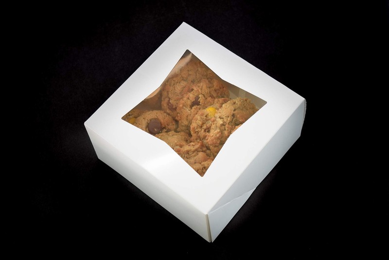 20 PCS 6x6x3 Inch White Bakery Box AutoPopup Small Pie Boxes Window Pastry gallery
