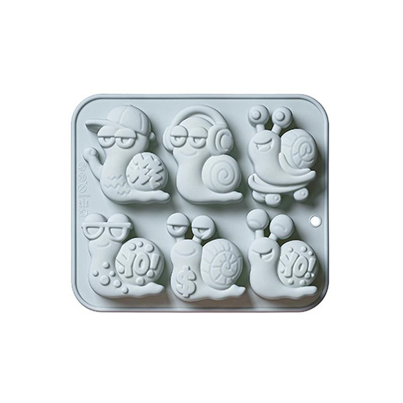 Chocolate Mold Snail Silicone Mold For Cake Gummy Jello Ice Cube, Cake Decor