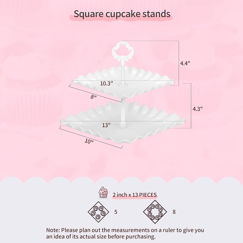 Pack of 10 Cake Stand Set W/ 3 x Two-Tier & 3 x Three-Tier Cupcake Stands gallery