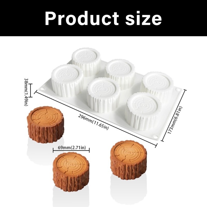 Silicone Mousse Cake Mould for Birthdays and Gatherings Tree Stump Dessert Form gallery