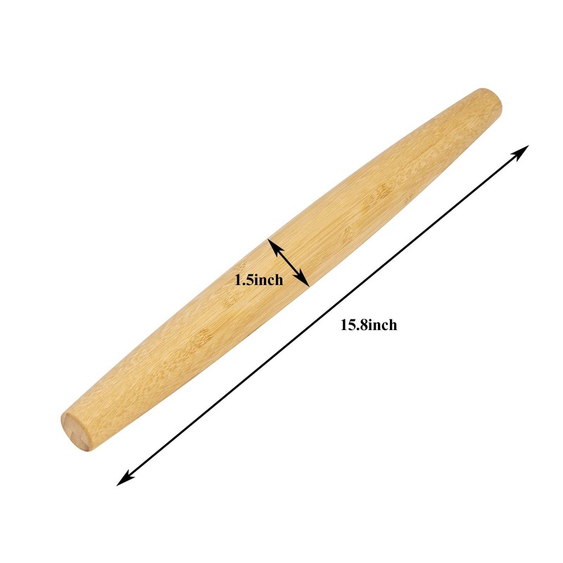 Classic French Rolling Pins Bamboo Wooden Rolling Pin for Baking Pizza Dough ... gallery