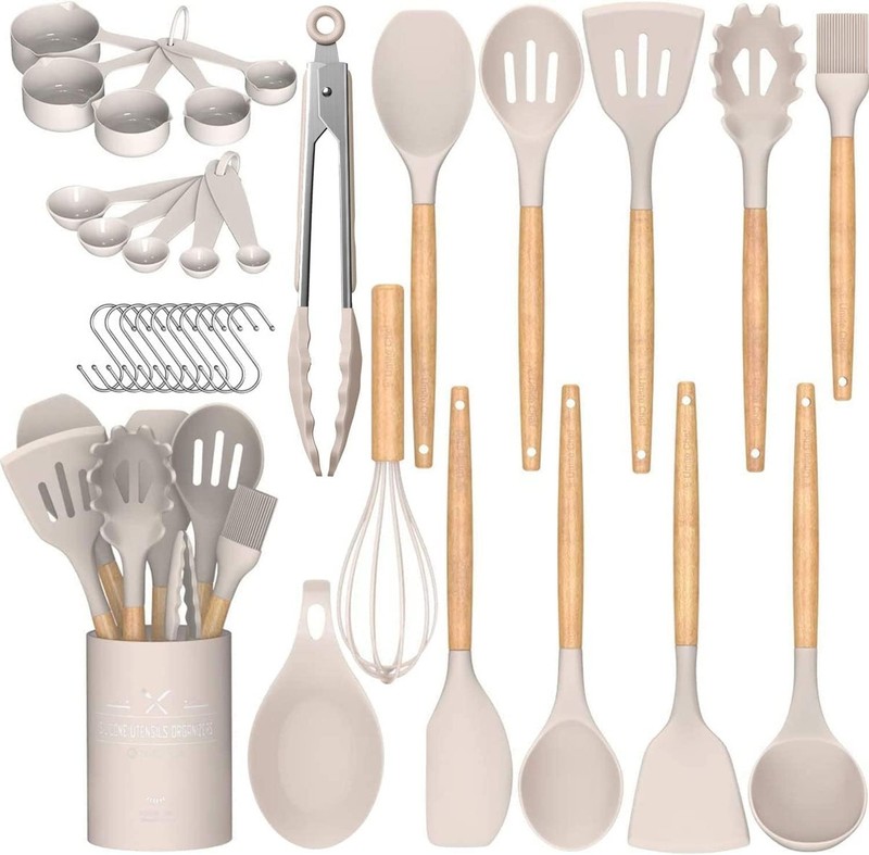 Umite Chef Kitchen Cooking Utensils Set, 33 pcs Non-Stick Silicone Cooking Ki…