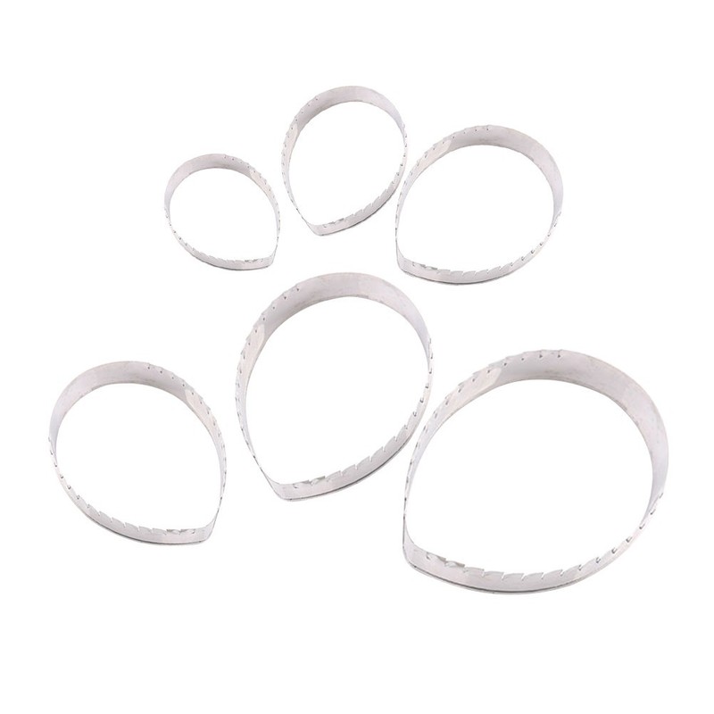 6 Pcs Stainless Steel Rose Leaf Cookie Fondant Cake Embossing Molds gallery