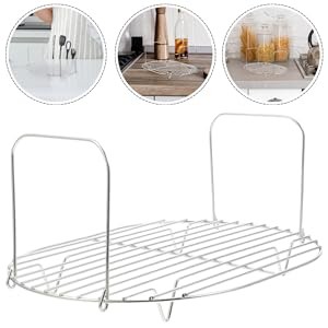 Steamer Rack with Handle 11.02X7.87X5.11 Inch Metal Cooking Steaming Rack for gallery