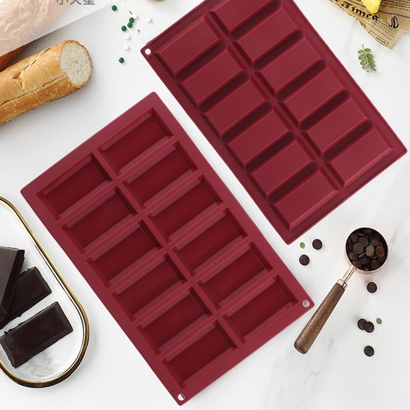 Deep Silicone Thick Chocolate Candy Bar Mold 12Cavity NonStick Food Grade gallery