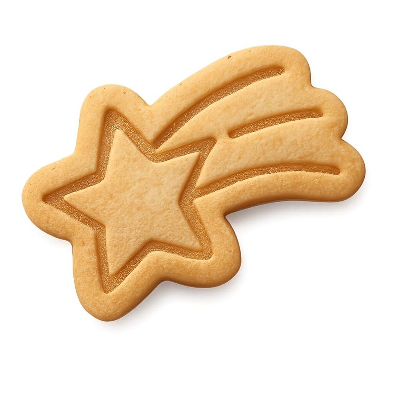 Shooting Star Cookie Cutter & Stamp, Fondant & Clay – 4×3.2