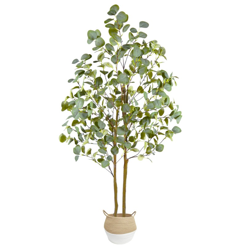 Warmplants Artificial Eucalyptus Tree 5Ft Tall Fake Eucalyptus Plant Woven
