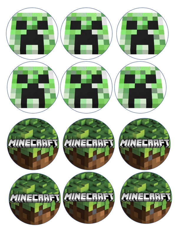 12 video game edible paper, cupcake cookie toppers CHOOSE YOUR SIZE