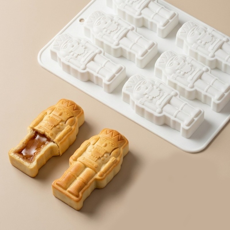 6 Slot Nutcrackers Soldier Cake Mould For Mousse Candy And Homemading Sweet gallery