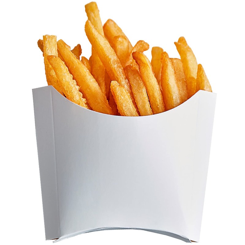 [4 oz 50-Pack Small White French Fry Containers – Disposable French Fries Hol…