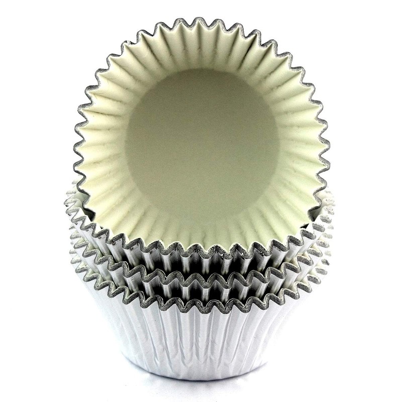 Moldes de papel de aluminio para cupcakes, moldes estándar hornear (plateados) gallery