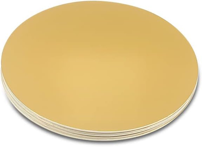 Cake Boards Rounds, 10-Pack Cake Stands Circle Base Cardboard Cakeboard(Gold, 6- gallery