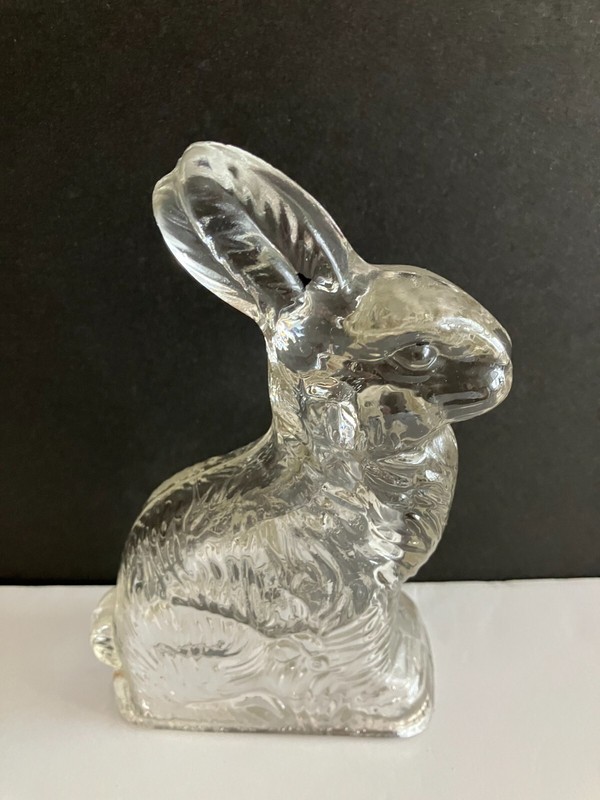 Clear Glass 6 1/2" Easter Rabbit Candy Mold gallery