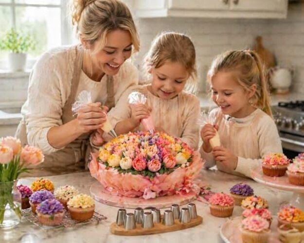 7 Pcs Large Russian Piping Tips Set, Stainless Steel Flower Frosting 7Pcs gallery