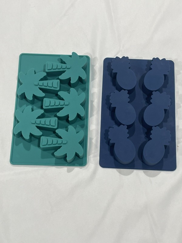 11 Cavity Silicone Molds Fondant Candy, Soap Molds- Pineapples & Palm Trees gallery