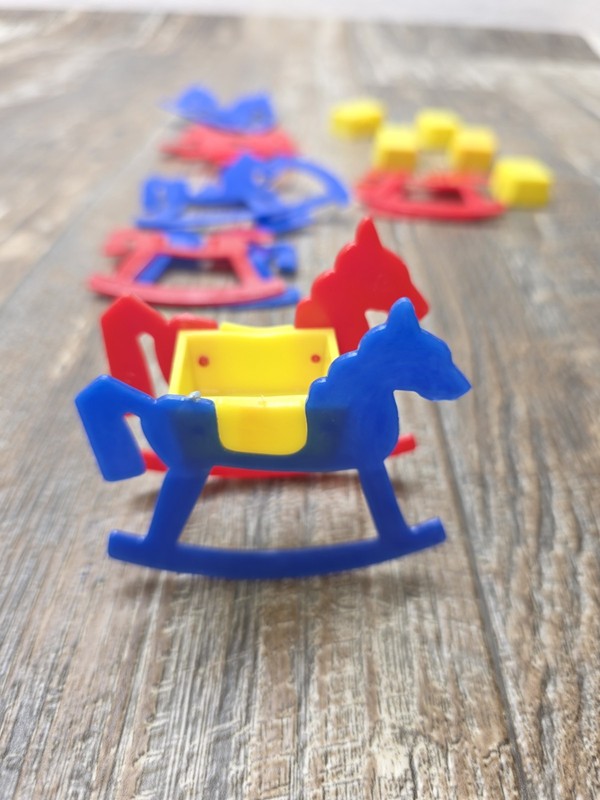 6 Rocking Horse Cake Toppers or Party Favors 1970s Wilton Snap Together