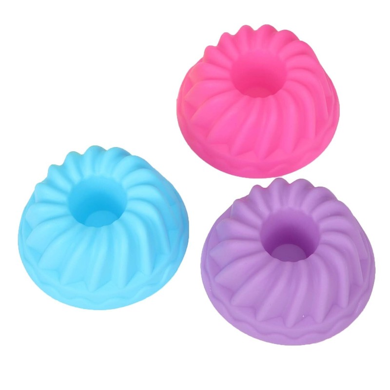 Clazkit Silicone Reusable Pumpkin Shaped Muffin Moulds 8 Pieces