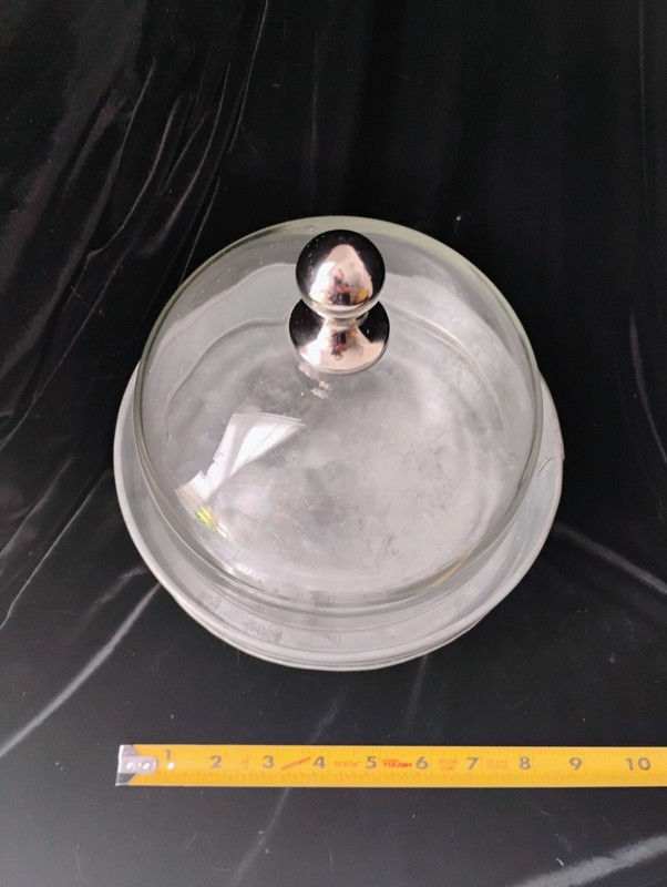 Cake Stand With Dome And Galvanized Stand, 9.5" Tall gallery