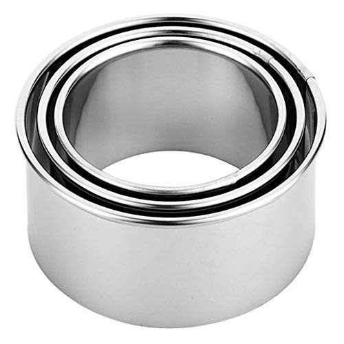 Versatile 3-Piece Stainless Steel Cookie Cutters Set - Dishwasher Safe Elegance