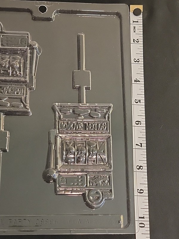 Life of the Party Gambling Slot Machine Casino Las Vegas Chocolate Lollipop Mold gallery