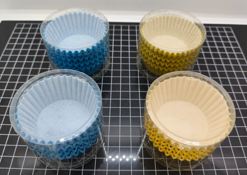 Lot Of Blue & Yellow Cupcake Cups Or Liners in 100 Pc Each with 4.5 cm Diameter gallery