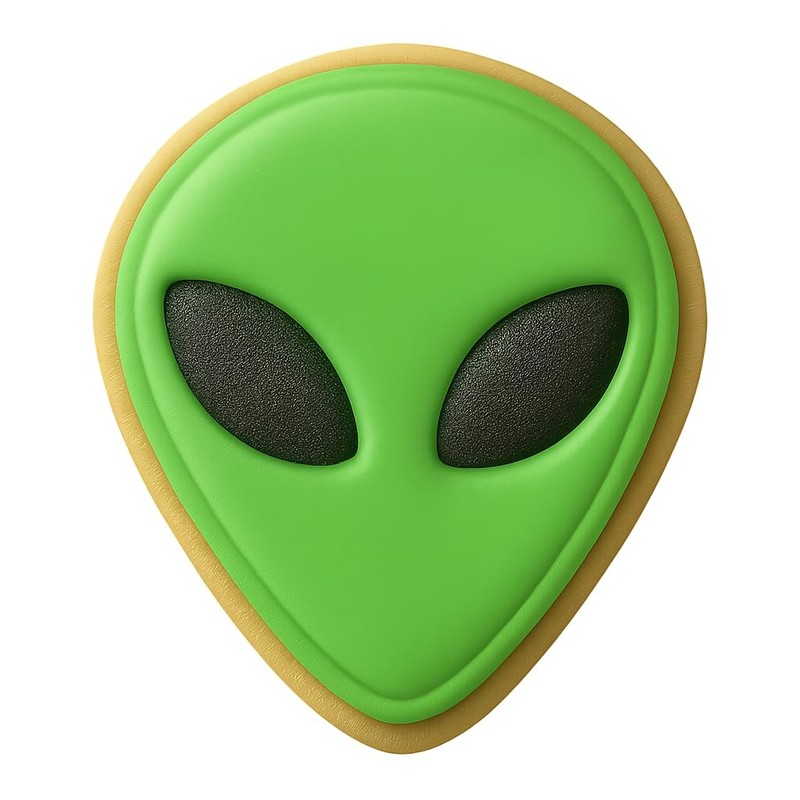 Y2K Nostalgia: Alien Head Cookie Cutter & Stamp, Fondant & Clay - 4x3.5 gallery