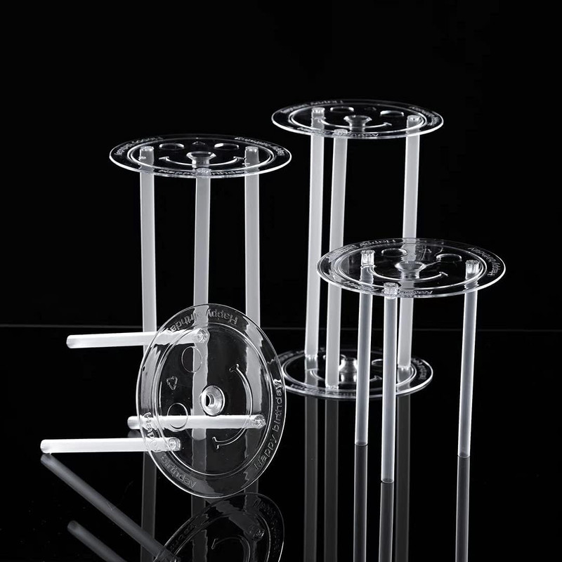 20 Plastic Cake Sticks Support Rods and 12 Clear Cake Stacking Dowels with 4 Cak gallery