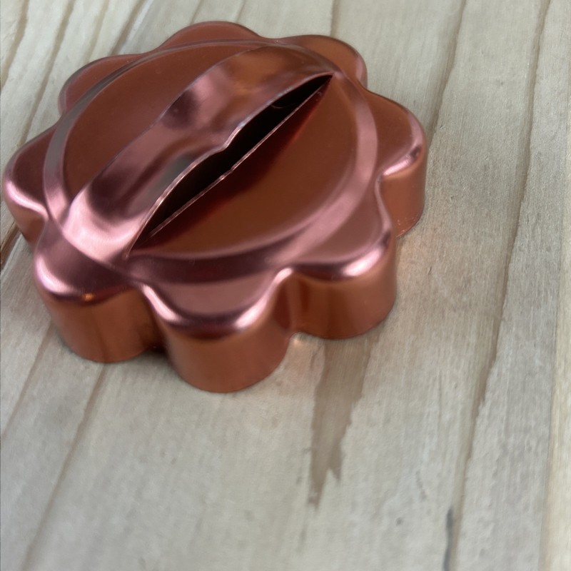 Flower Cookie Cutter 2.5” Copper Metal With Handle gallery