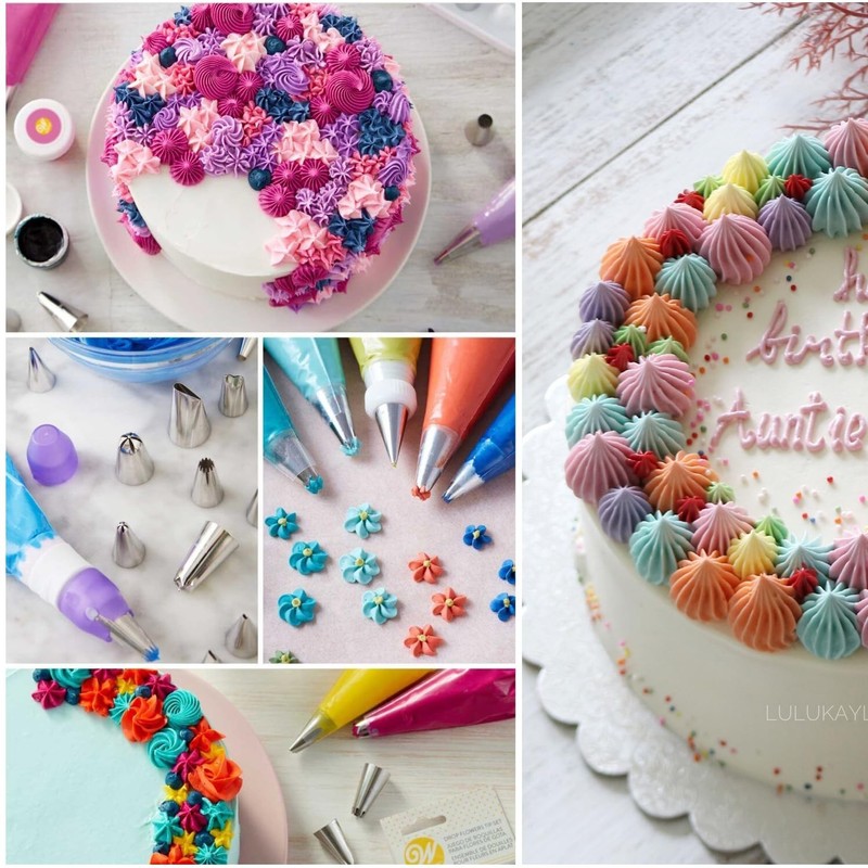 40PCS Piping Bags and Tips Set 12 Inch Pastry Bags Cakes Decorating Kit Suppl... gallery