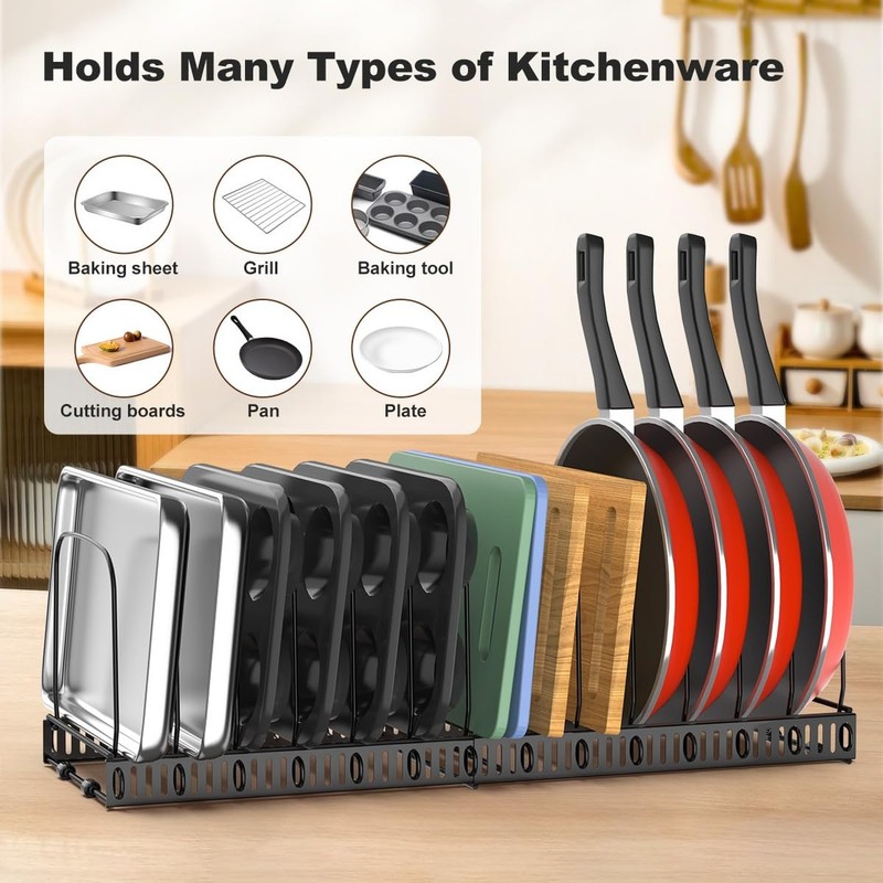 Housolution 2 Pack Baking and Cookie Sheet Organizer, 12"-23" Expandable Cutt... gallery