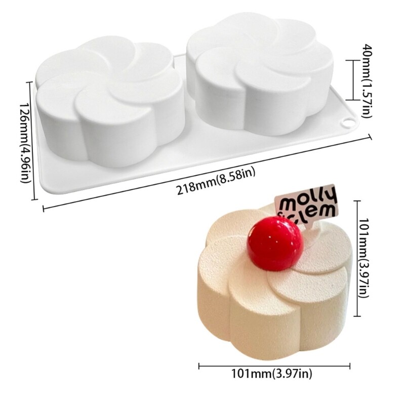 Elegant Fan Shape Flower Mousse Silicone Molds For Professional And DIY Baking gallery
