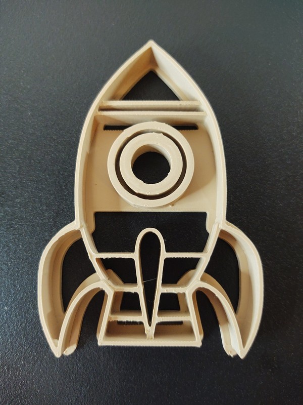 Rocket Cookie Cutter Stamp & Outline 3.5″ NEW Great for Play Doh Clay