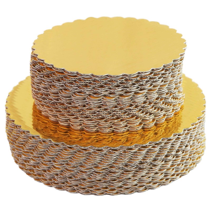 ONE MORE [30pcs] 6″ Gold Cakeboard Round,Disposable Cake Circle Base Boards C…