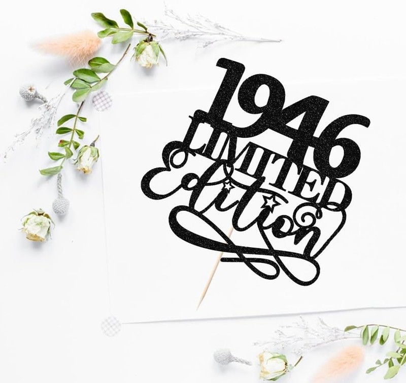 Limited EDITION 1946 Cake Topper-80th Birthday Happy Birthday Cake Topper,Cheer gallery