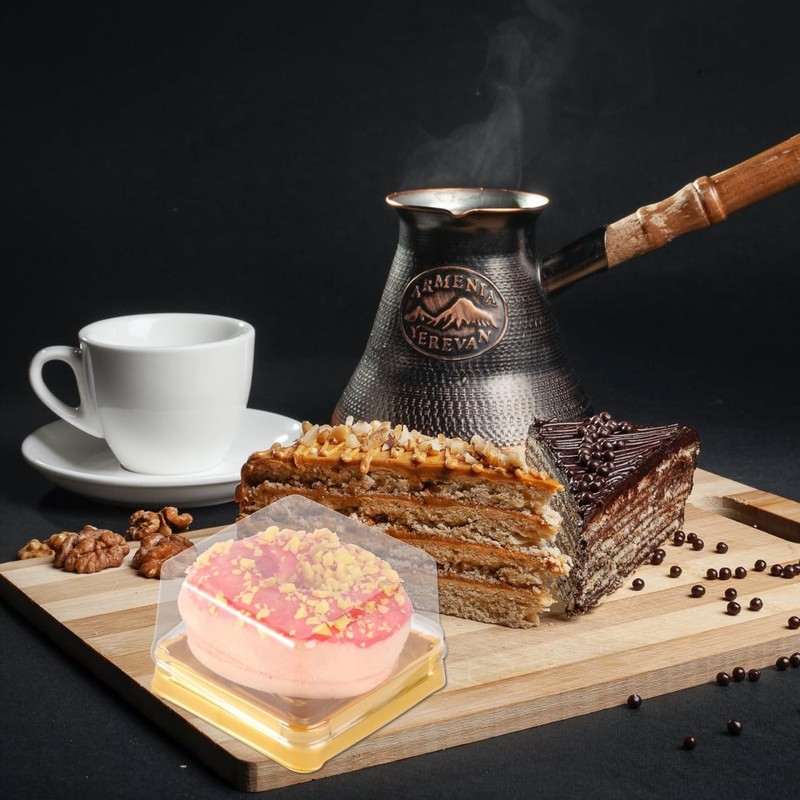 150 Pack Clear Plastic Mooncake Boxes with Lids - Square Dessert Packaging Trays gallery