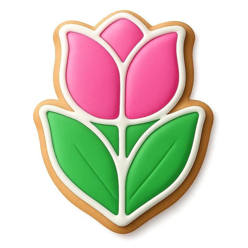 Tulip Block Cookie Cutter & Stamp, Fondant & Clay - 4x3 gallery