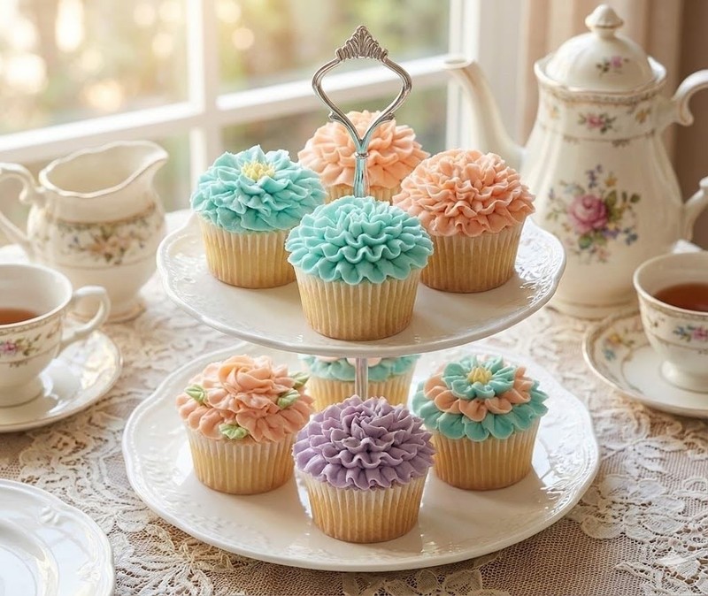 SPHTOEO 7pcs Russian Ruffle Piping Tips Set - Stainless Steel Pleated Silver gallery